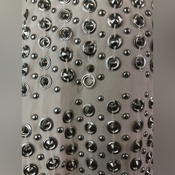 Rebecca Taylor Ballerina Light Pink Studded Silk Sleeveless Tank Size 12 - Picture 8 of 12